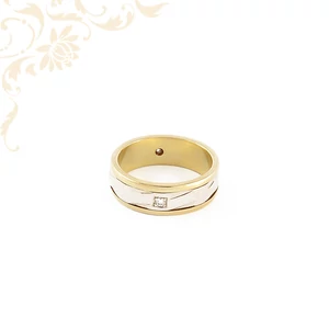 Női arany gyémántköves karikagyűrű