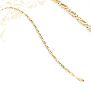 14 karátos férfi arany karlánc Scharless fazonú láncszemekkel, elegáns klasszikus férfi ékszer