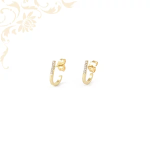 Cirkónia köves arany fülbevaló, stekkeres záródással Cirkónia köves arany fülbevaló, stekkeres záródással
