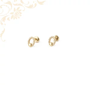 Cirkónia köves arany fülbevaló