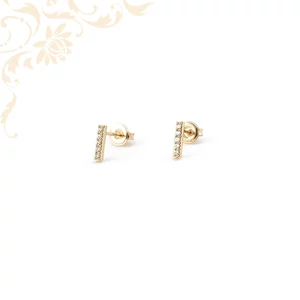 Cirkónia köves női arany fülbevaló