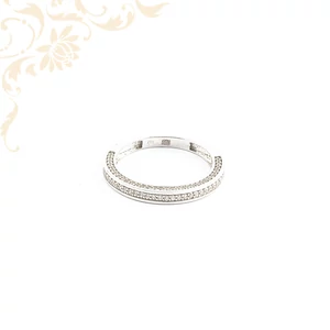 Minimalista fehérarany gyűrű ragyogó cirkóniákkal 14K Minimalista fehérarany gyűrű ragyogó cirkóniákkal 14K