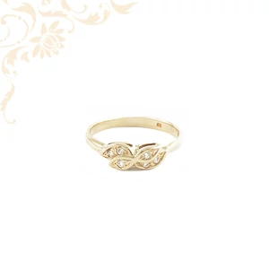 14 karátos arany gyűrű cirkóniával, elegáns női ékszer 14 karátos arany gyűrű cirkóniával, elegáns női ékszer