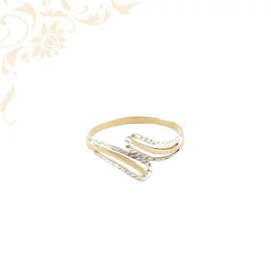 Női arany gyűrű ródium díszítéssel 14K Női arany gyűrű ródium díszítéssel 14K