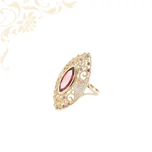 Női arany gyűrű 14K Súly: 9,66 gr M:58