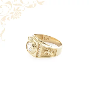 Karakteres fazonú arany gyűrű fiúk részére