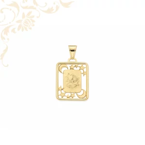 Misztikus 14 karátos sárga arany Halak horoszkópos medál