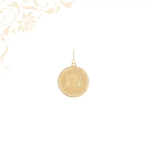 Arany horoszkópos medál mérleg 14K Súly: 0,92 gr