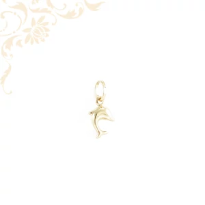 Szimbolikus arany delfin medál, elegáns és játékos arany ékszer ajándék ötlet