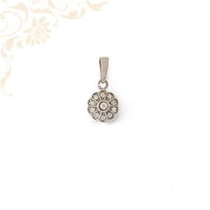 Cirkónia köves virág medál