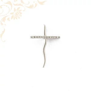 Cirkónia köves arany kereszt medál Cirkónia köves arany kereszt medál