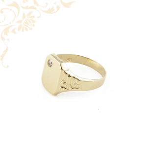 Férfi arany gyűrű, arany pecsétgyűrű