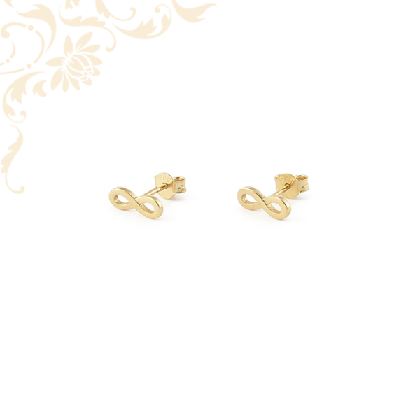 Infinity - végtelen jelet szimbolizáló arany fülbevaló.