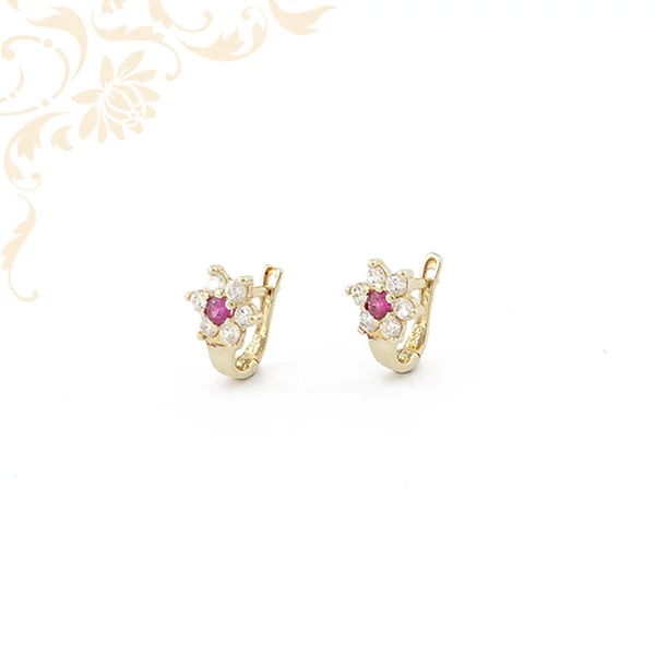 Virág formájú gyermek arany fülbevaló