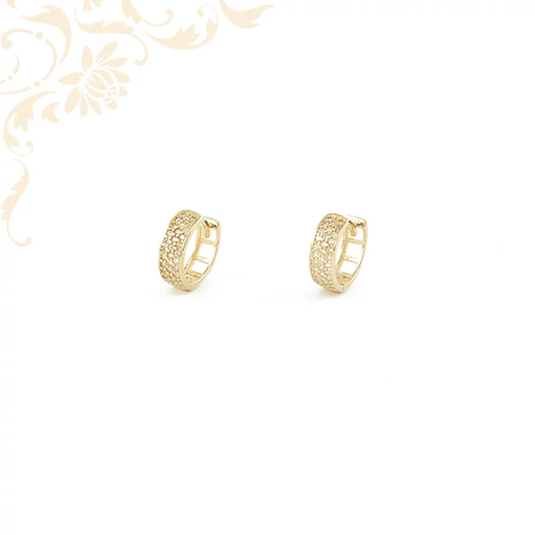 Cirkónia köves gyermek arany karika fülbevaló