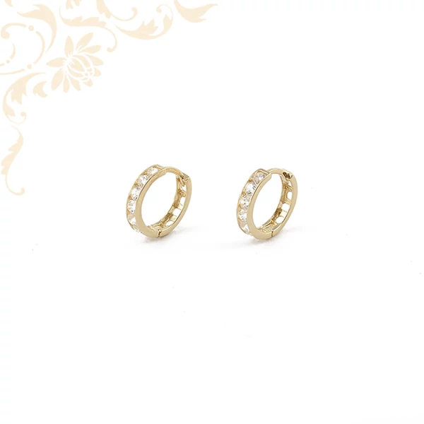 Cirkónia köves gyermek arany  karika fülbevaló Cirkónia köves gyermek arany  karika fülbevaló
