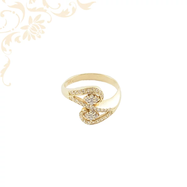 Női arany gyűrű 14K Súly: 4 gr M:58