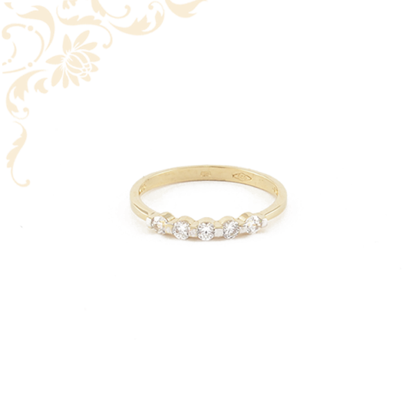 Cirkónia köves női arany gyűrű, eljegyzési gyűrű