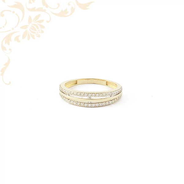 Áttört fejrészű női köves arany gyűrű Áttört fejrészű női köves arany gyűrű