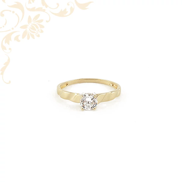Cirkónia köves női arany gyűrű, eljegyzési gyűrű Cirkónia köves női arany gyűrű, eljegyzési gyűrű