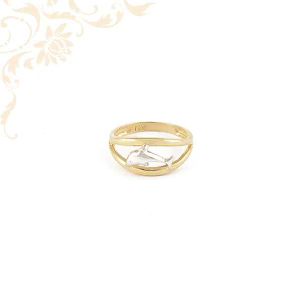 Delfines női arany gyűrű
