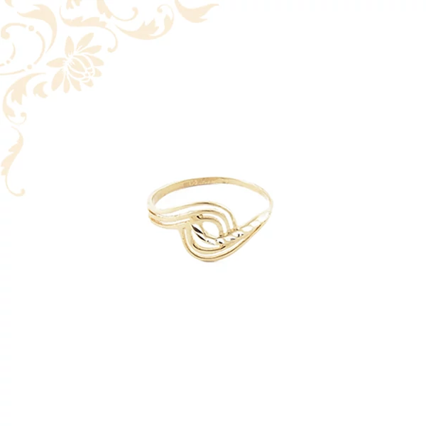 Arany gyűrű 14K Súly: 1,29 gr M: 55
