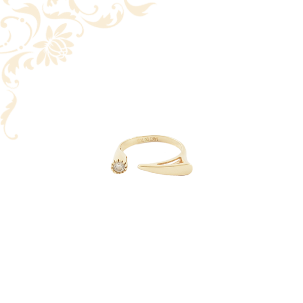 Cirkónia kővel ékesített női arany gyűrű