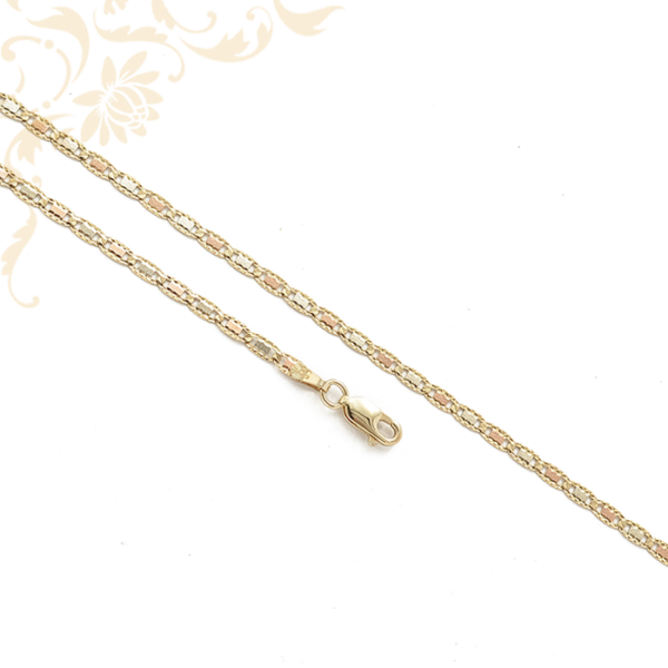 Háromszínű aranyból készült női arany nyaklánc.