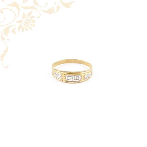 Görög mintás női arany gyűrű